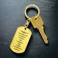 Ten Commandments Russian Bible Keychain Stainless Steel or 18k Gold Dog Tag-Express Your Love Gifts