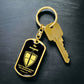 Isaiah 54:17 No Weapon Necklace Swivel Keychain Stainless Steel or 18k Gold Dog Tag-Express Your Love Gifts