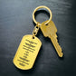 Ten Commandments Polish Przykazań Bożych Bible Keychain Stainless Steel or 18k Gold Dog Tag-Express Your Love Gifts