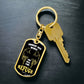 Psalm 91 Refuge Under His Wings Swivel Keychain Stainless Steel or 18k Gold Dog Tag-Express Your Love Gifts
