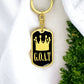GOAT Greatest of All Time Swivel Keychain Stainless Steel or 18k Gold Dog Tag-Express Your Love Gifts