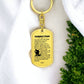 Firefighter's Prayer Bible Keychain Stainless Steel or 18k Gold Dog Tag-Express Your Love Gifts