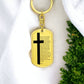 Lords Prayer Polish Ojcze Nasz Bible Keychain Stainless Steel or 18k Gold Dog Tag-Express Your Love Gifts