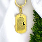 Psalm 23 English Bible Keychain Stainless Steel or 18k Gold Dog Tag-Express Your Love Gifts