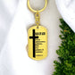 Man of God Pursuing 1 Timothy 6:11 Bible Keychain Stainless Steel or 18k Gold Dog Tag-Express Your Love Gifts