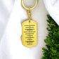 Ten Commandments English Bible Keychain Stainless Steel or 18k Gold Dog Tag-Express Your Love Gifts