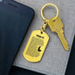 Psalm 23 Spanish Salmo 23 Bible Keychain Stainless Steel or 18k Gold Dog Tag-Express Your Love Gifts