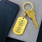 Ten Commandments French Dix Commandements Bible Keychain Stainless Steel or 18k Gold Dog Tag-Express Your Love Gifts
