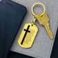 Lord's Prayer Italian Padre Nostro Bible Keychain Stainless Steel or 18k Gold Dog Tag-Express Your Love Gifts