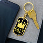 GOAT Greatest of All Time Swivel Keychain Stainless Steel or 18k Gold Dog Tag-Express Your Love Gifts