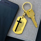 Lord's Prayer German Vater Unser Bible Keychain Stainless Steel or 18k Gold Dog Tag-Express Your Love Gifts