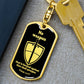 Isaiah 54:17 No Weapon Necklace Swivel Keychain Stainless Steel or 18k Gold Dog Tag-Express Your Love Gifts