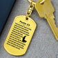 Psalm 23 Polish Psalm Dawida Bible Keychain Stainless Steel or 18k Gold Dog Tag-Express Your Love Gifts