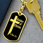 Soldier of Christ 2 Tim 2:3 Bible Keychain Stainless Steel or 18k Gold Dog Tag-Express Your Love Gifts