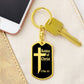 Soldier of Christ 2 Tim 2:3 Bible Keychain Stainless Steel or 18k Gold Dog Tag-Express Your Love Gifts