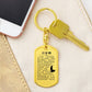 Psalm 23 Chinese Bible Keychain Stainless Steel or 18k Gold Dog Tag-Express Your Love Gifts