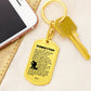 Firefighter's Prayer Bible Keychain Stainless Steel or 18k Gold Dog Tag-Express Your Love Gifts