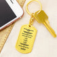 Ten Commandments Polish Przykazań Bożych Bible Keychain Stainless Steel or 18k Gold Dog Tag-Express Your Love Gifts