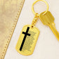 Lords Prayer Spanish Padre Nuestro Bible Keychain Stainless Steel or 18k Gold Dog Tag-Express Your Love Gifts