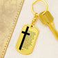 Lord's Prayer Italian Padre Nostro Bible Keychain Stainless Steel or 18k Gold Dog Tag-Express Your Love Gifts