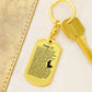 Psalm 23 English Bible Keychain Stainless Steel or 18k Gold Dog Tag-Express Your Love Gifts