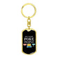 Eat Sleep Poke People Nurse Swivel Keychain Stainless Steel or 18k Gold Dog Tag-Express Your Love Gifts