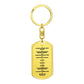 Ten Commandments Polish Przykazań Bożych Bible Keychain Stainless Steel or 18k Gold Dog Tag-Express Your Love Gifts