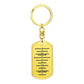 Ten Commandments English Bible Keychain Stainless Steel or 18k Gold Dog Tag-Express Your Love Gifts