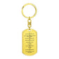 Ten Commandments Italian Dieci Comandamenti Bible Keychain Stainless Steel or 18k Gold Dog Tag-Express Your Love Gifts