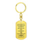Ten Commandments Spanish Diez Mandamientos Bible Keychain Stainless Steel or 18k Gold Dog Tag-Express Your Love Gifts