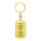 Ten Commandments French Dix Commandements Bible Keychain Stainless Steel or 18k Gold Dog Tag-Express Your Love Gifts