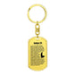 Psalm 23 Spanish Salmo 23 Bible Keychain Stainless Steel or 18k Gold Dog Tag-Express Your Love Gifts