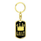 GOAT Greatest of All Time Swivel Keychain Stainless Steel or 18k Gold Dog Tag-Express Your Love Gifts