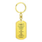 Ten Commandments Russian Bible Keychain Stainless Steel or 18k Gold Dog Tag-Express Your Love Gifts