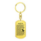 Psalm 23 Polish Psalm Dawida Bible Keychain Stainless Steel or 18k Gold Dog Tag-Express Your Love Gifts