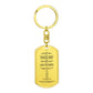Ten Commandments Chinese Bible Keychain Stainless Steel or 18k Gold Dog Tag-Express Your Love Gifts