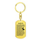 Psalm 23 French Psaume 23 Bible Keychain Stainless Steel or 18k Gold Dog Tag-Express Your Love Gifts
