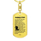 Firefighter's Prayer Bible Keychain Stainless Steel or 18k Gold Dog Tag-Express Your Love Gifts