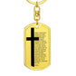 Lords Prayer Spanish Padre Nuestro Bible Keychain Stainless Steel or 18k Gold Dog Tag-Express Your Love Gifts