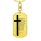 Lord's Prayer Chinese Bible Keychain Stainless Steel or 18k Gold Dog Tag-Express Your Love Gifts