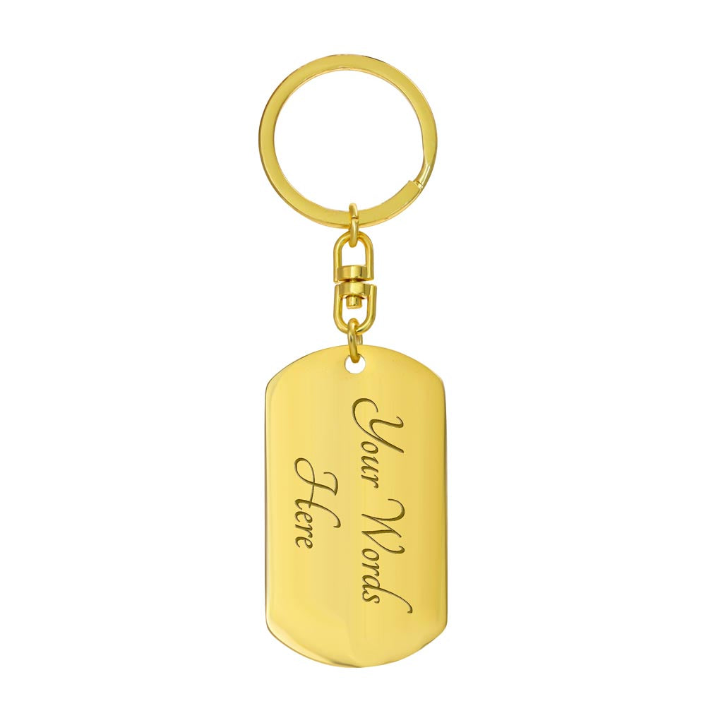 Ten Commandments Russian Bible Keychain Stainless Steel or 18k Gold Dog Tag-Express Your Love Gifts