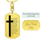 Lords Prayer Polish Ojcze Nasz Bible Keychain Stainless Steel or 18k Gold Dog Tag-Express Your Love Gifts