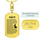 Psalm 23 Spanish Salmo 23 Bible Keychain Stainless Steel or 18k Gold Dog Tag-Express Your Love Gifts