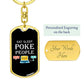 Eat Sleep Poke People Nurse Swivel Keychain Stainless Steel or 18k Gold Dog Tag-Express Your Love Gifts