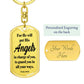 Angels Protect Psalm 91:11 Swivel Keychain Stainless Steel or 18k Gold Dog Tag-Express Your Love Gifts