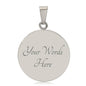 God's Timing Habakkuk 2:3 Circle Pendant Stainless Steel or 18k Gold 18-22"-Express Your Love Gifts