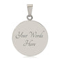Christ is The King Mark 15:32 Necklace Circle Pendant Stainless Steel or 18k Gold 18-22"-Express Your Love Gifts