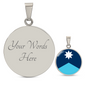 Minnesota State Flag 2024 Necklace Stainless Steel or 18k Gold Circle Pendant 18-22"-Express Your Love Gifts