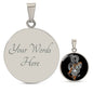 Tiger Dragon Yin Yang Circle Necklace Stainless Steel or 18k Gold Circle Pendant 18-22"-Express Your Love Gifts