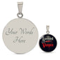 Licensed Vampire Phlebotomist Nurse Circle Necklace Stainless Steel or 18k Gold Circle Pendant 18-22"-Express Your Love Gifts